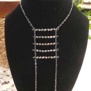Silver Chain and Beaded Necklace